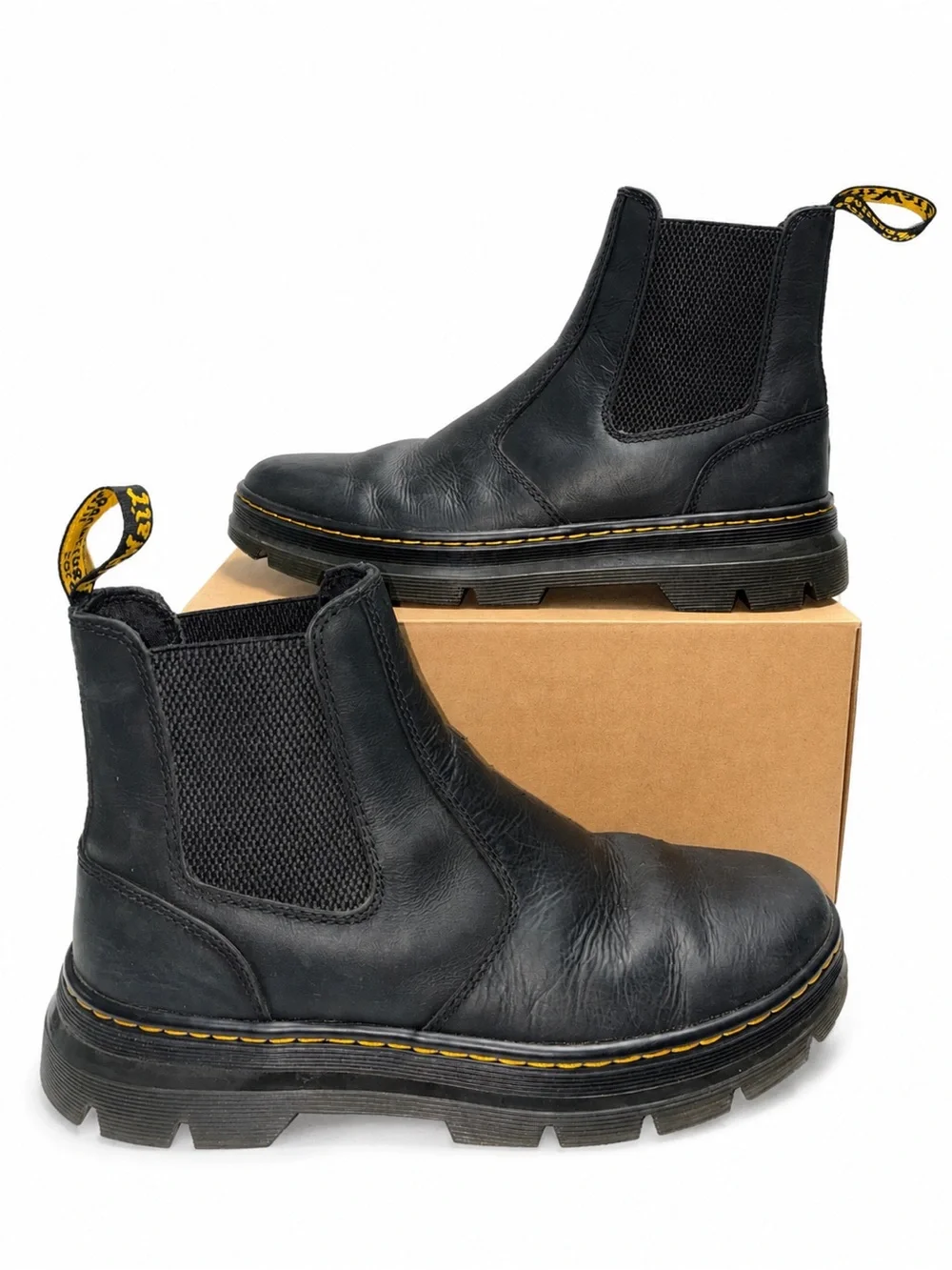 Dr. Martens Embury Chelsea Boots Men’s US 11 Black Leather Pull-On Ankle Boots